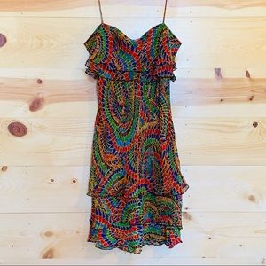 Diane von Furstenberg Ruffled Geometric Dress